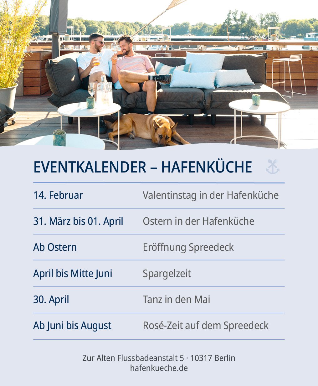Eventkalender Hafenküche Berlin