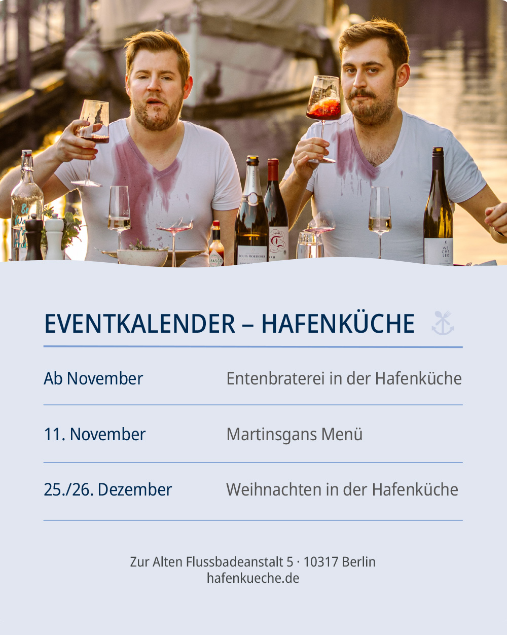 Eventkalender Hafenküche Berlin
