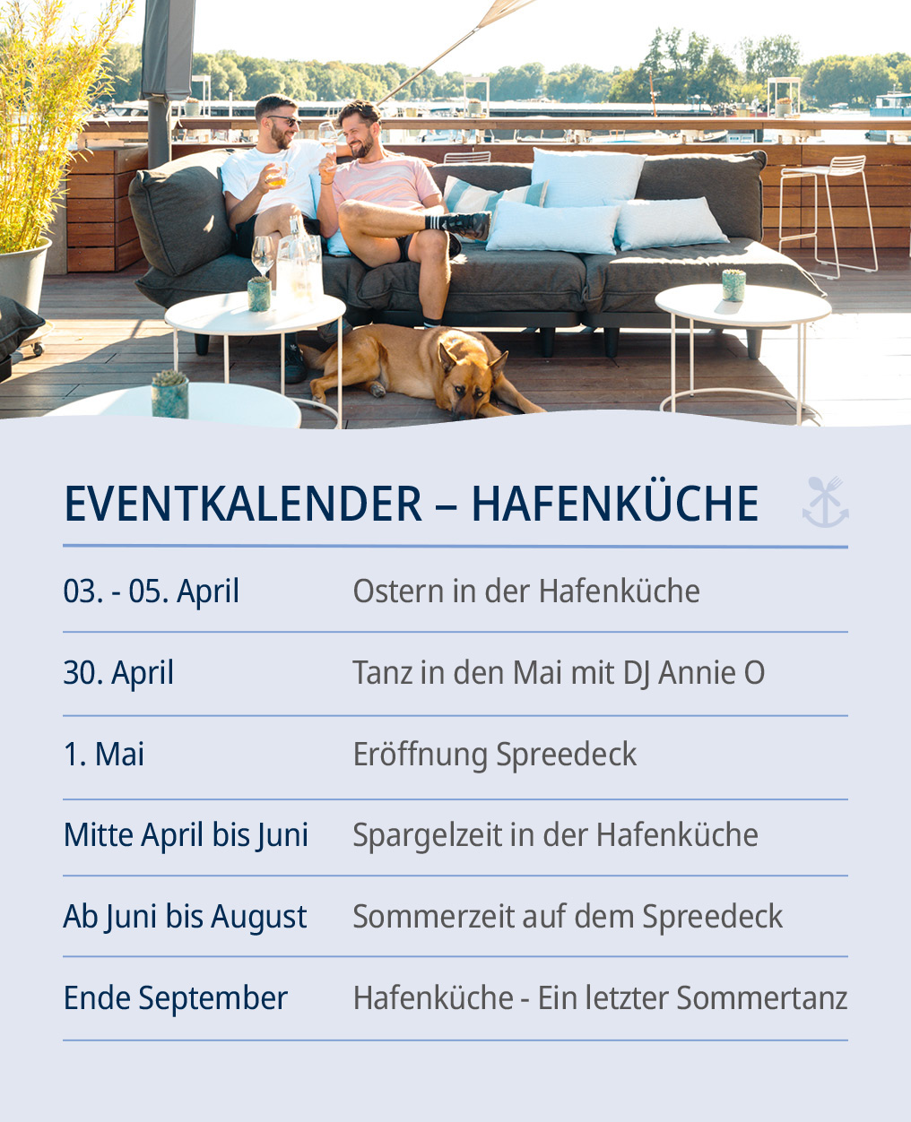 Eventkalender Hafenküche Berlin